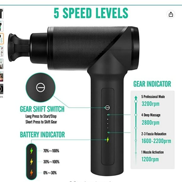 Medcursor Deep Tissue Massage Gun With Carry Case - Picture 3 of 4